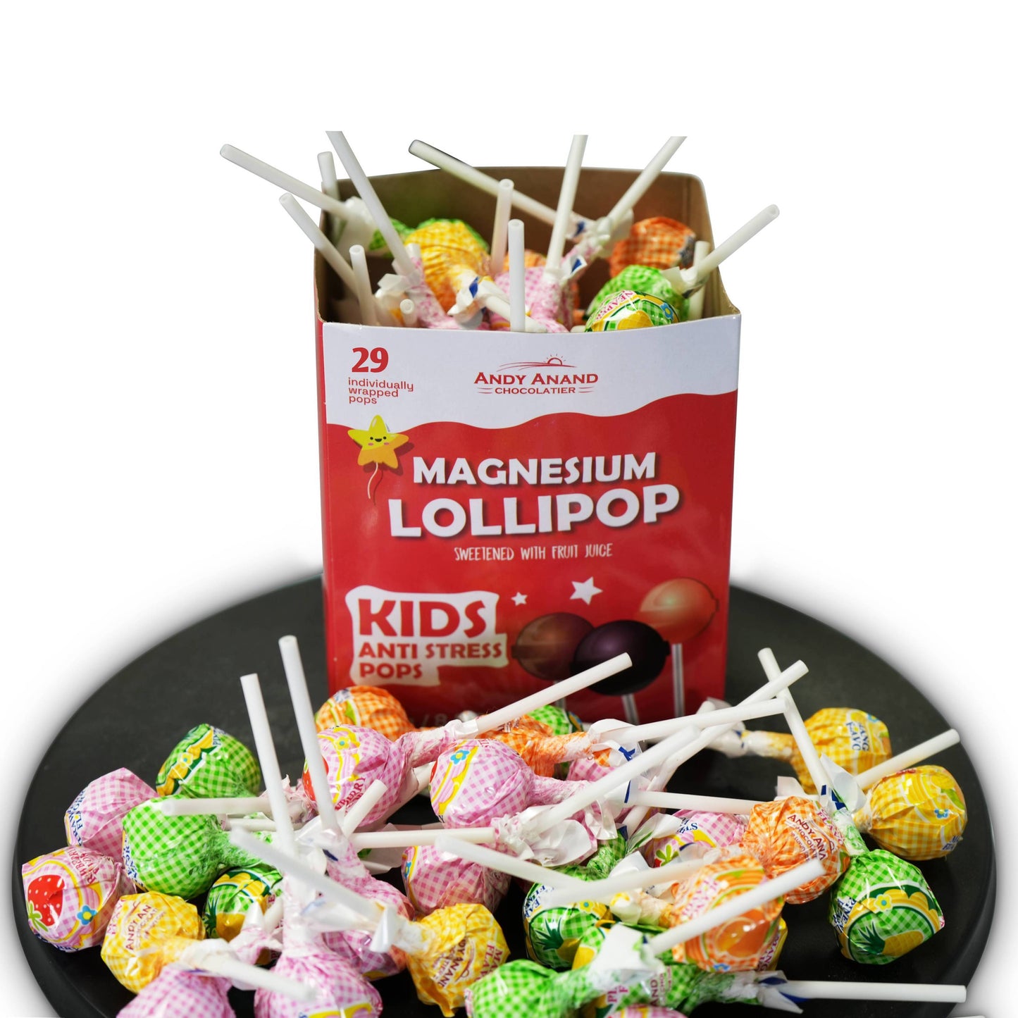 Andy Anand Magnesium Low Calorie Lollipops - Sweet & Calm Combo