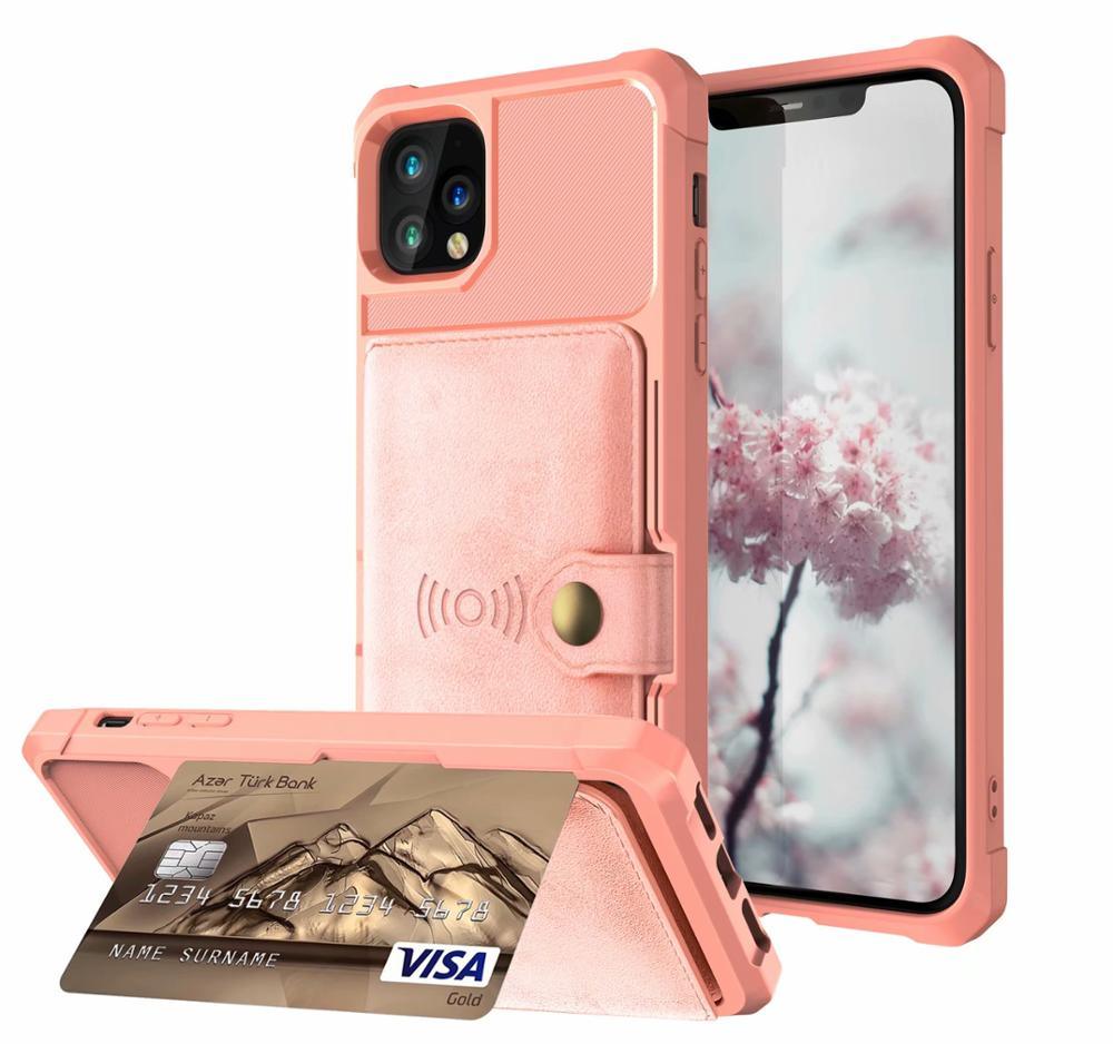 Étui de portefeuille en cuir noir magnétique premium pour iPhone