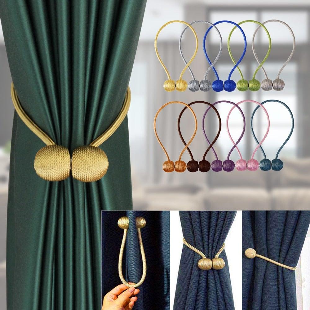 Elegant Magnetic Curtain Tiebacks for Home & Office