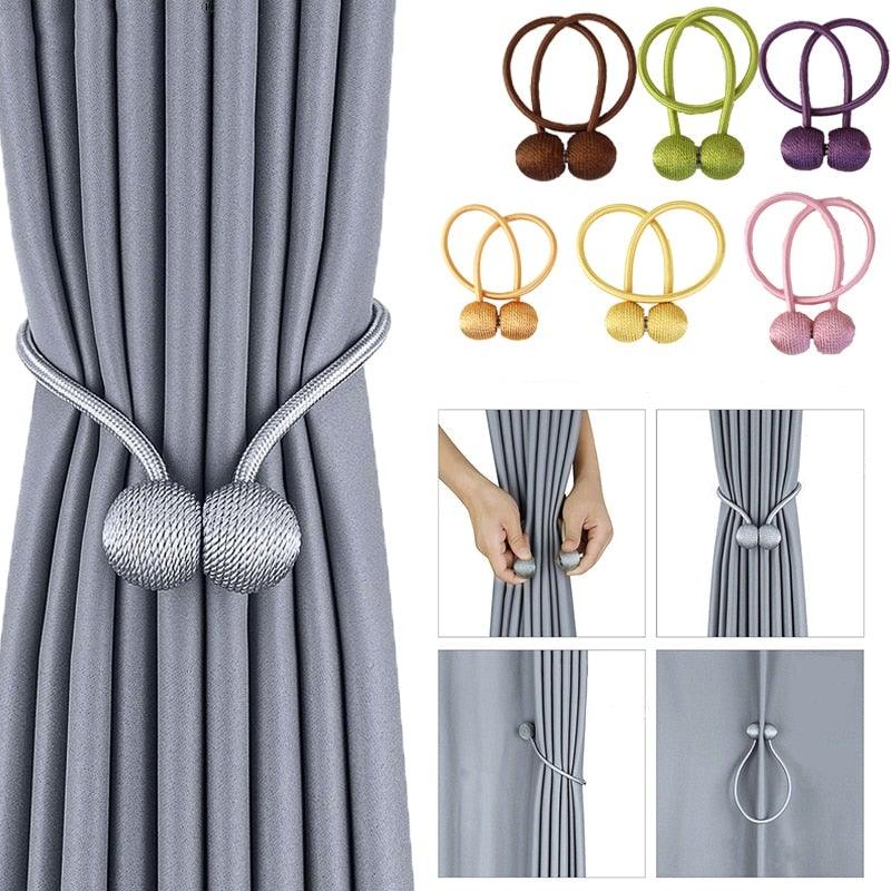 Elegant Magnetic Curtain Tiebacks for Home & Office