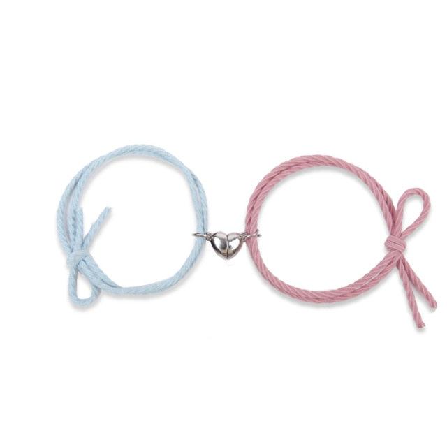 Magnetic Heart Couple Bracelets for Connection