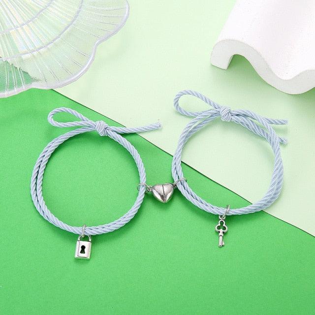 Magnetic Heart Couple Bracelets for Connection