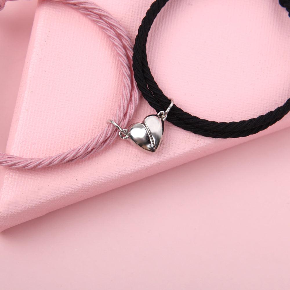 Magnetic Heart Couple Bracelets for Connection