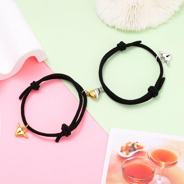 Magnetic Heart Couple Bracelets for Connection