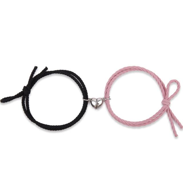 Magnetic Heart Couple Bracelets for Connection