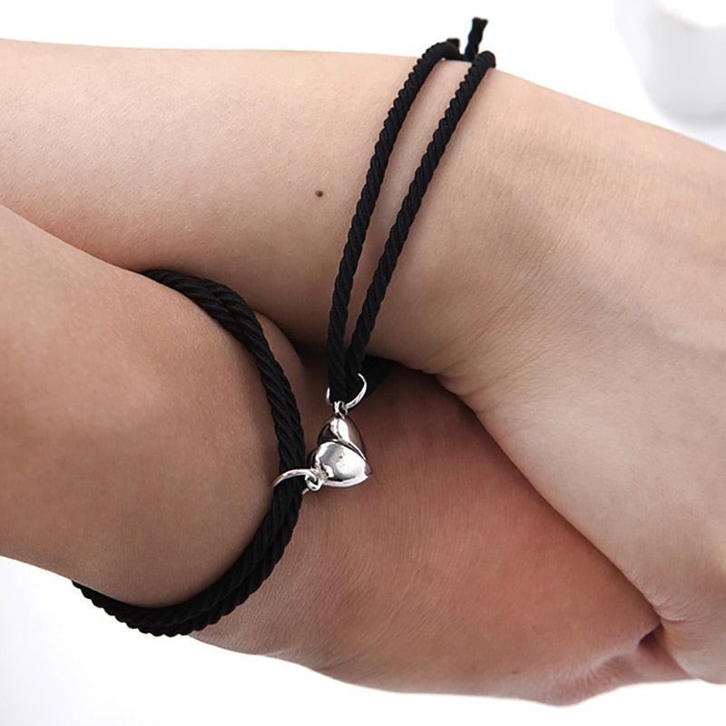 Magnetic Heart Couple Bracelets for Connection