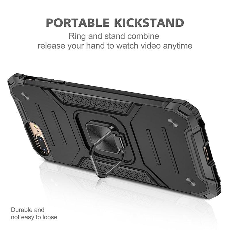 Coque de support avec anneau magnétique en métal pour iPhone 11-14 Pro Max