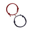 Magnetic Couple Bracelets - Adjustable Silver Alloy & Red Rope