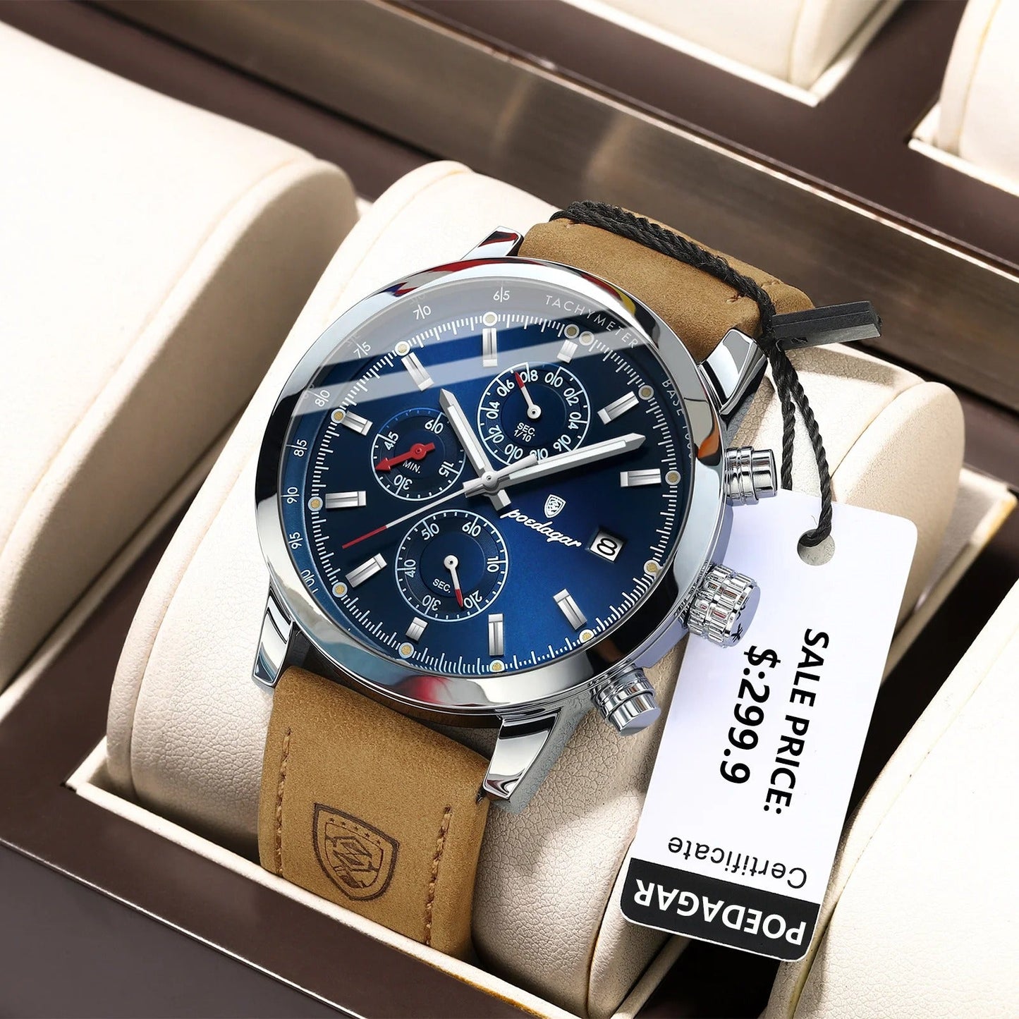 Premium Men's Quartz Chronograph Watch - Luxury Waterproof Design