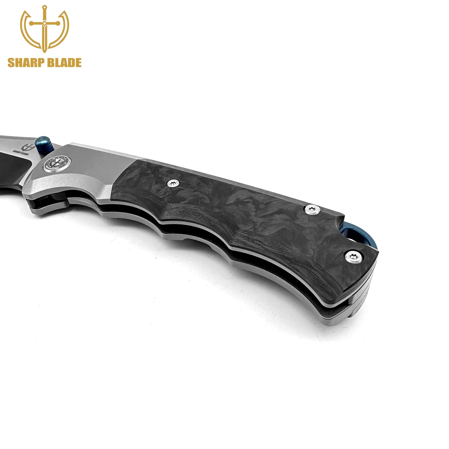 Premium M390 Folding Knife with Titanium Carbon Fiber Handle