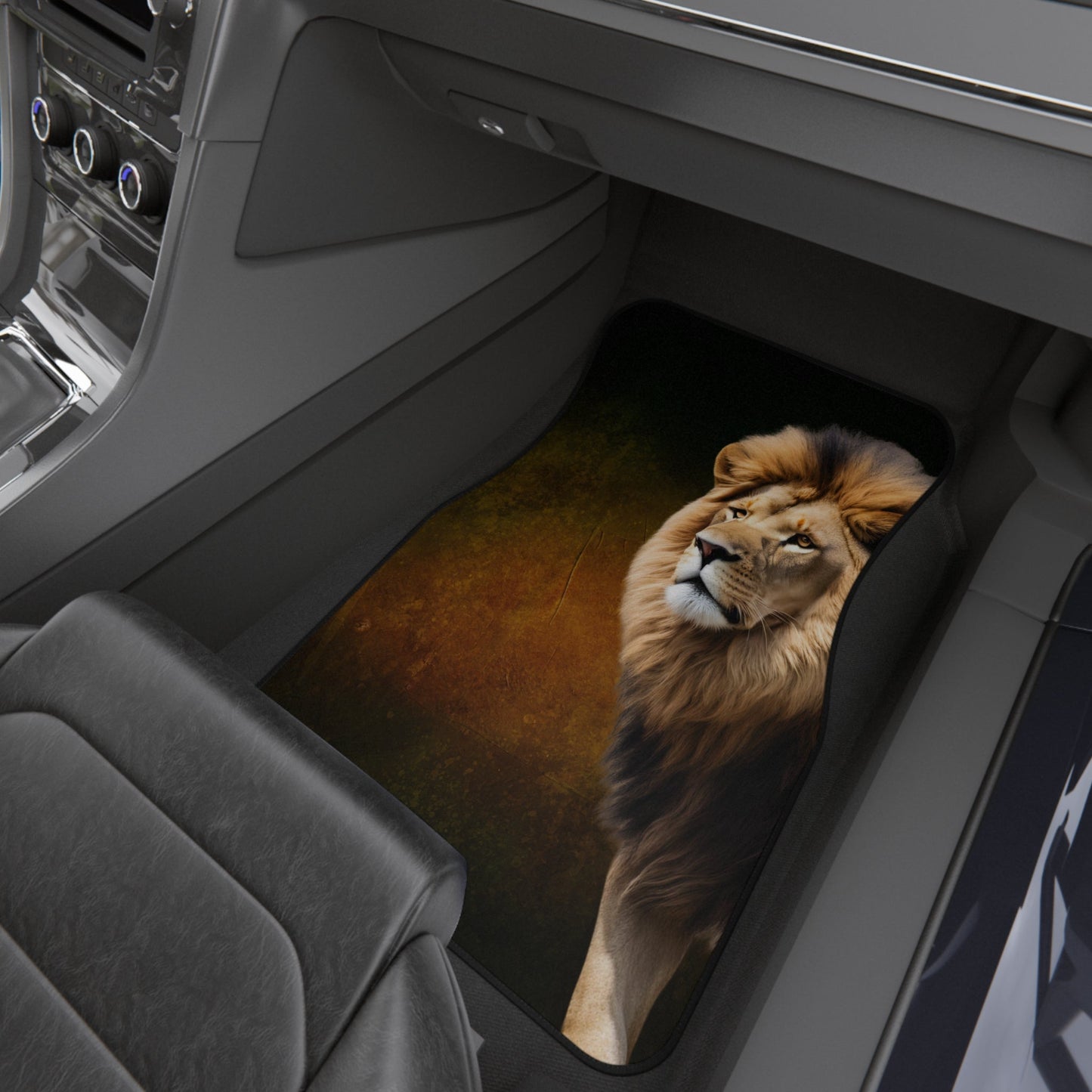 Majestic Lion Car Mats Set of 4 - Wild Elegance for Your Vehicle