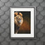 Majestic Lion Fine Art Print with Passepartout Frame