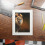 Majestic Lion Fine Art Print with Passepartout Frame