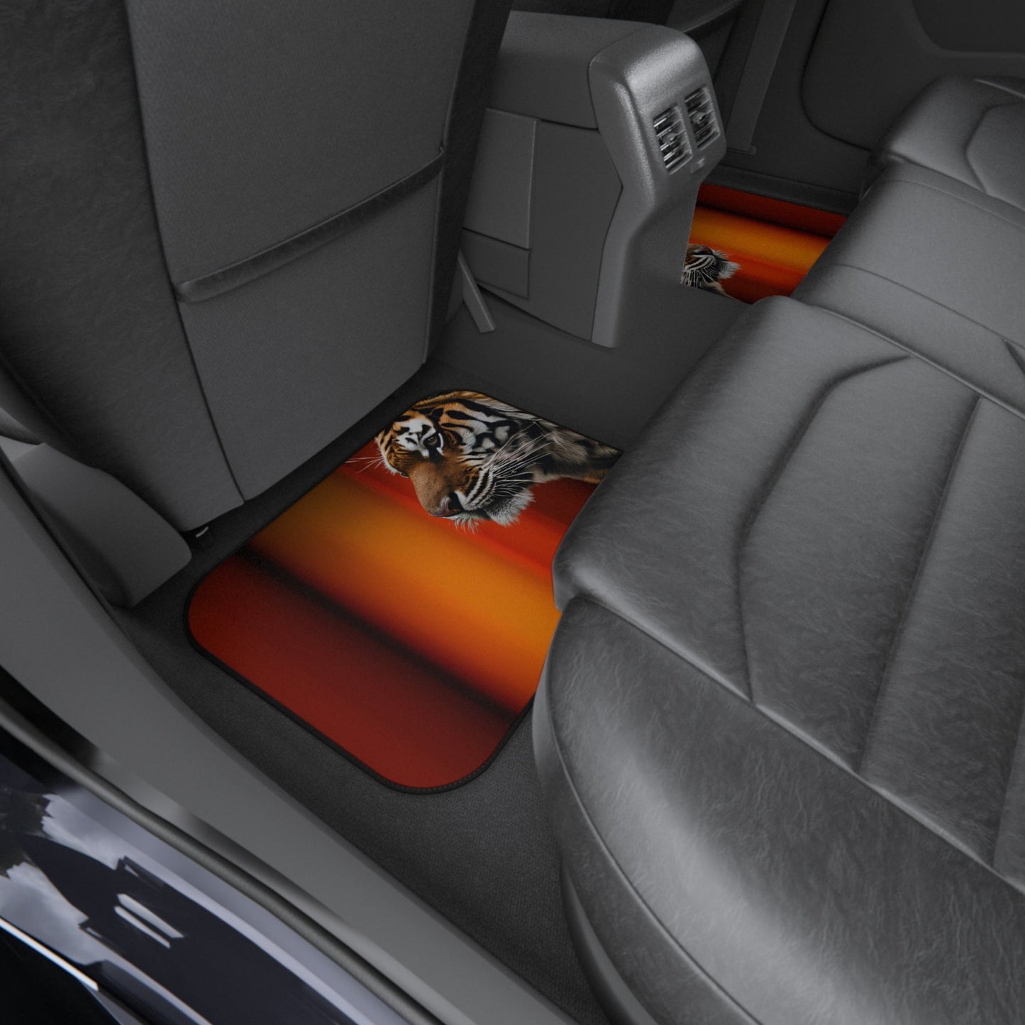 Majestic Tiger Car Mats - Set of 4 | Durable Auto Accessories