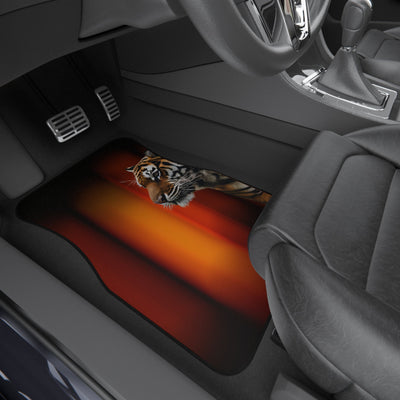 Majestic Tiger Car Mats - Set of 4 | Durable Auto Accessories