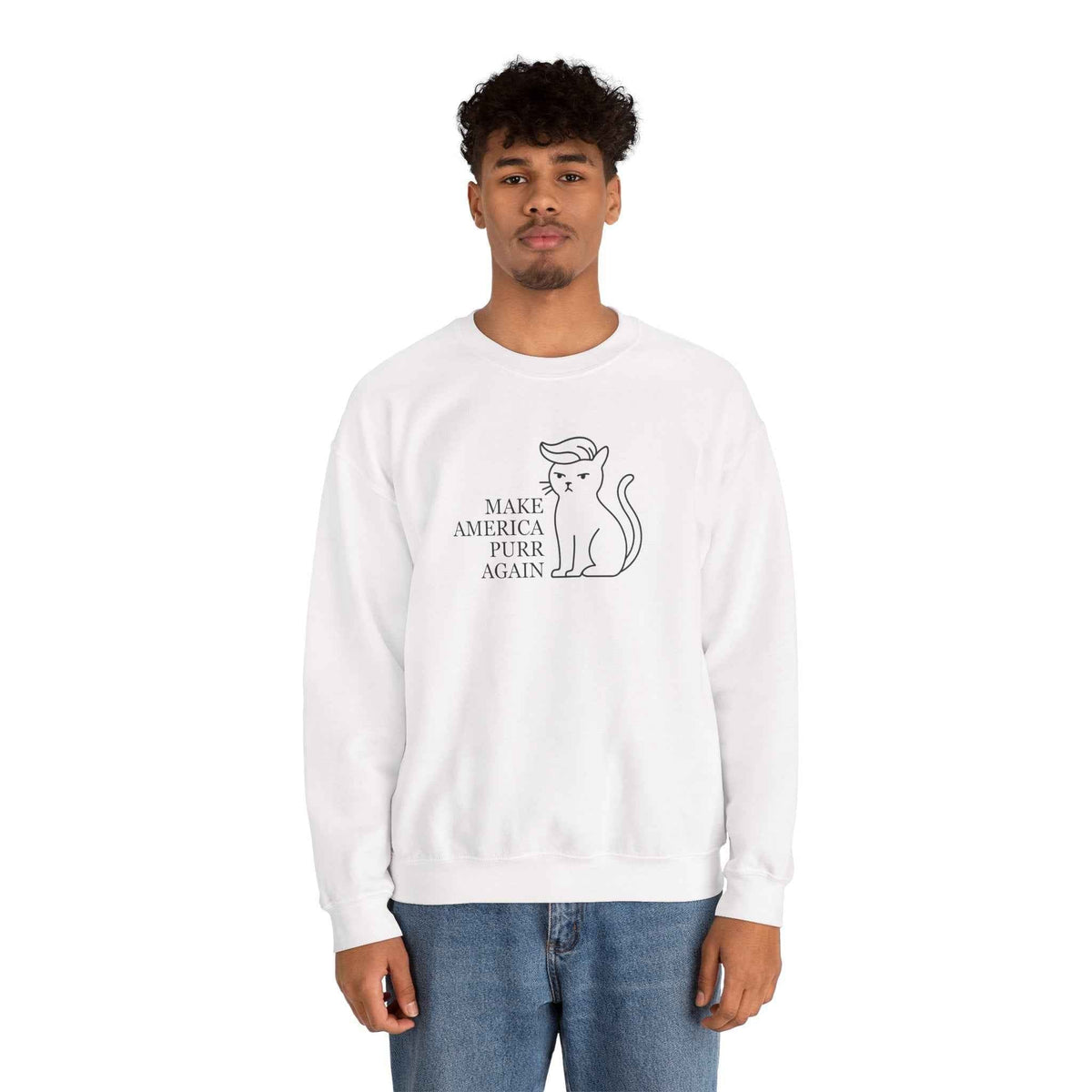 Make America Purr Again Parody Cat Sweatshirt
