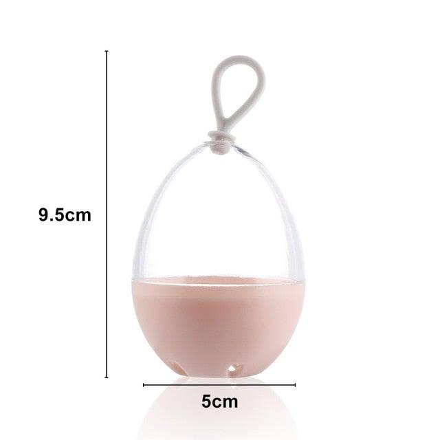Étui à Éponge de Maquillage Élégant - Support de Rangement en Forme de Capsule