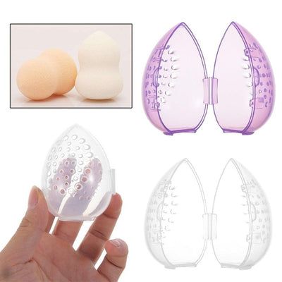 Elegant Makeup Sponge Case - Capsule Shaped Storage Holder