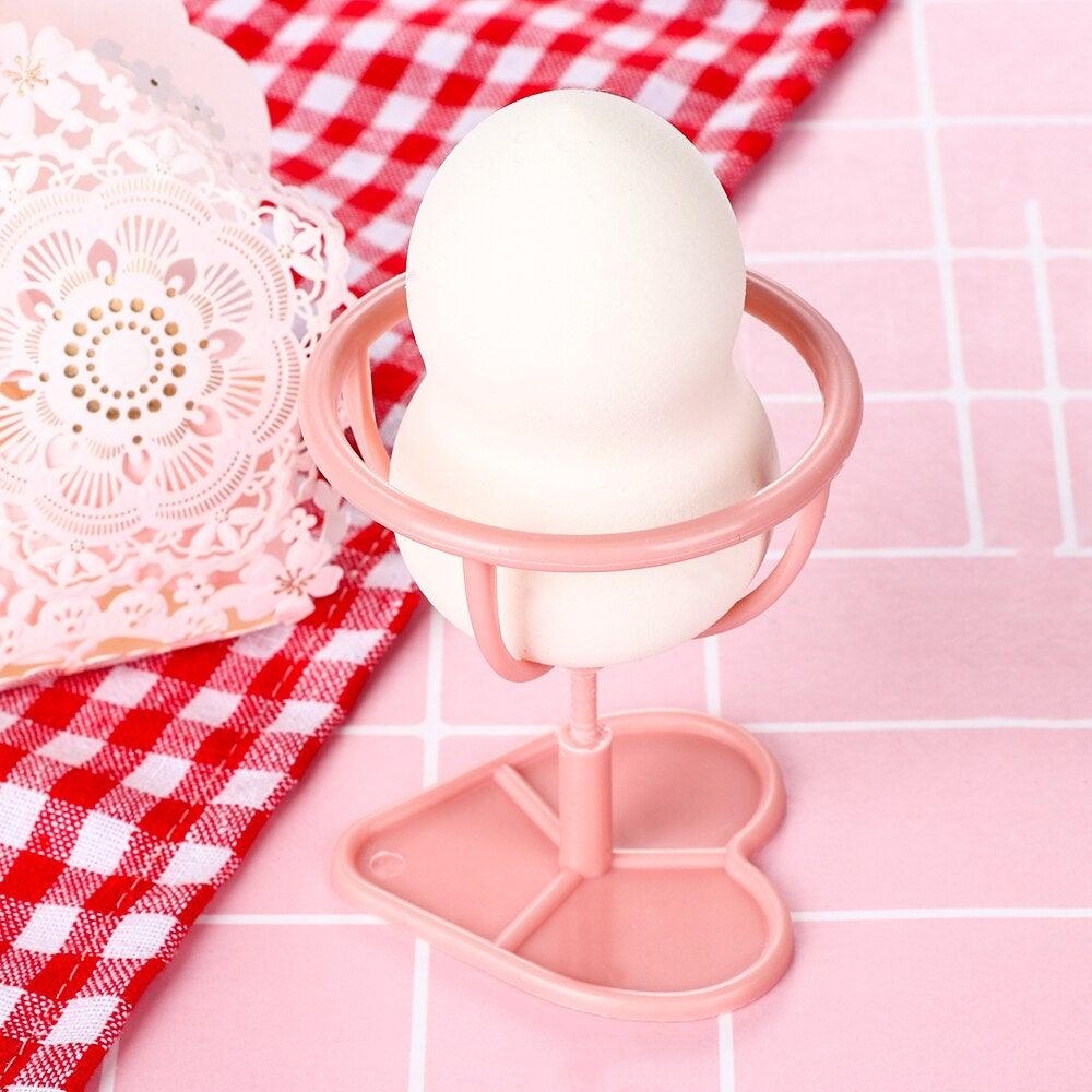 Étui à Éponge de Maquillage Élégant - Support de Rangement en Forme de Capsule