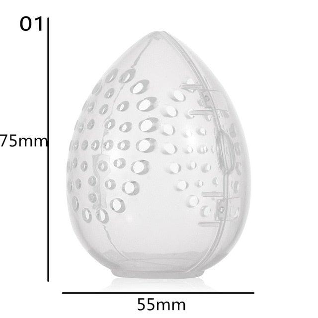 Étui à Éponge de Maquillage Élégant - Support de Rangement en Forme de Capsule
