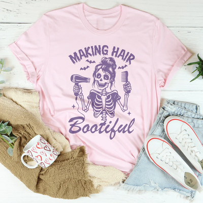 Camiseta de Estilista de Cabello "Making Hair Bootiful" para Halloween