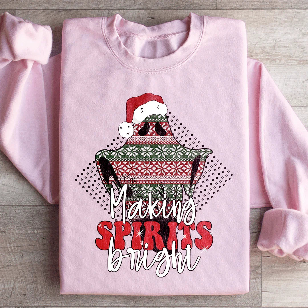 Sweatshirt Making Spirits Bright