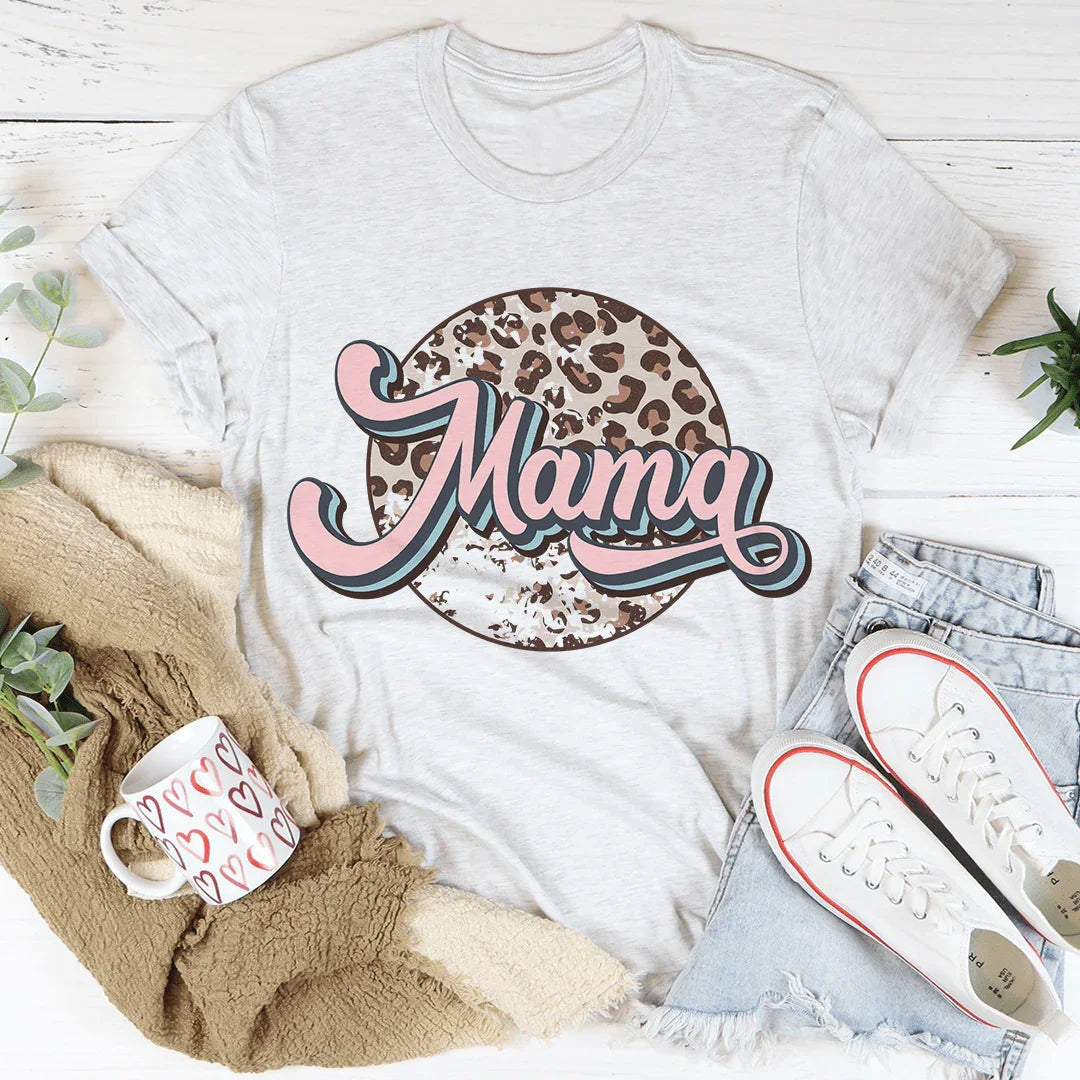 Camiseta retro de leopardo de mamá