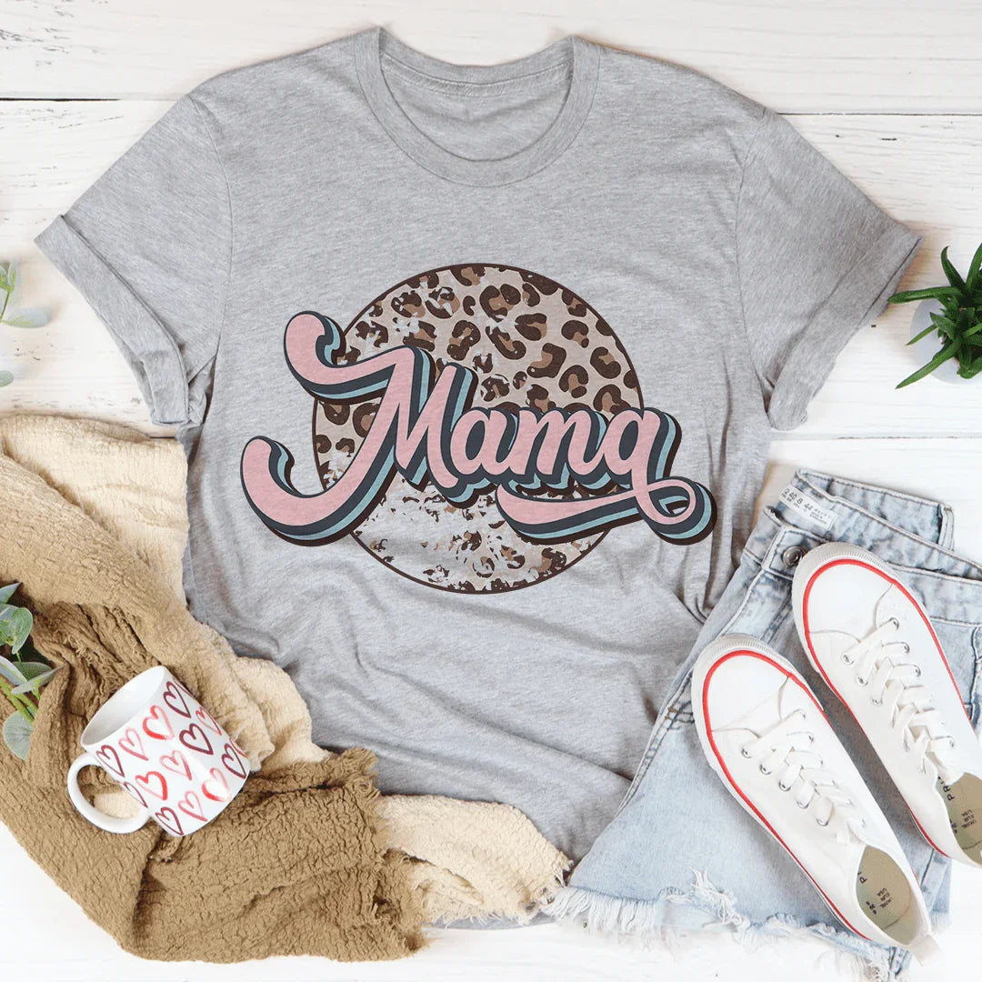 Camiseta retro de leopardo de mamá