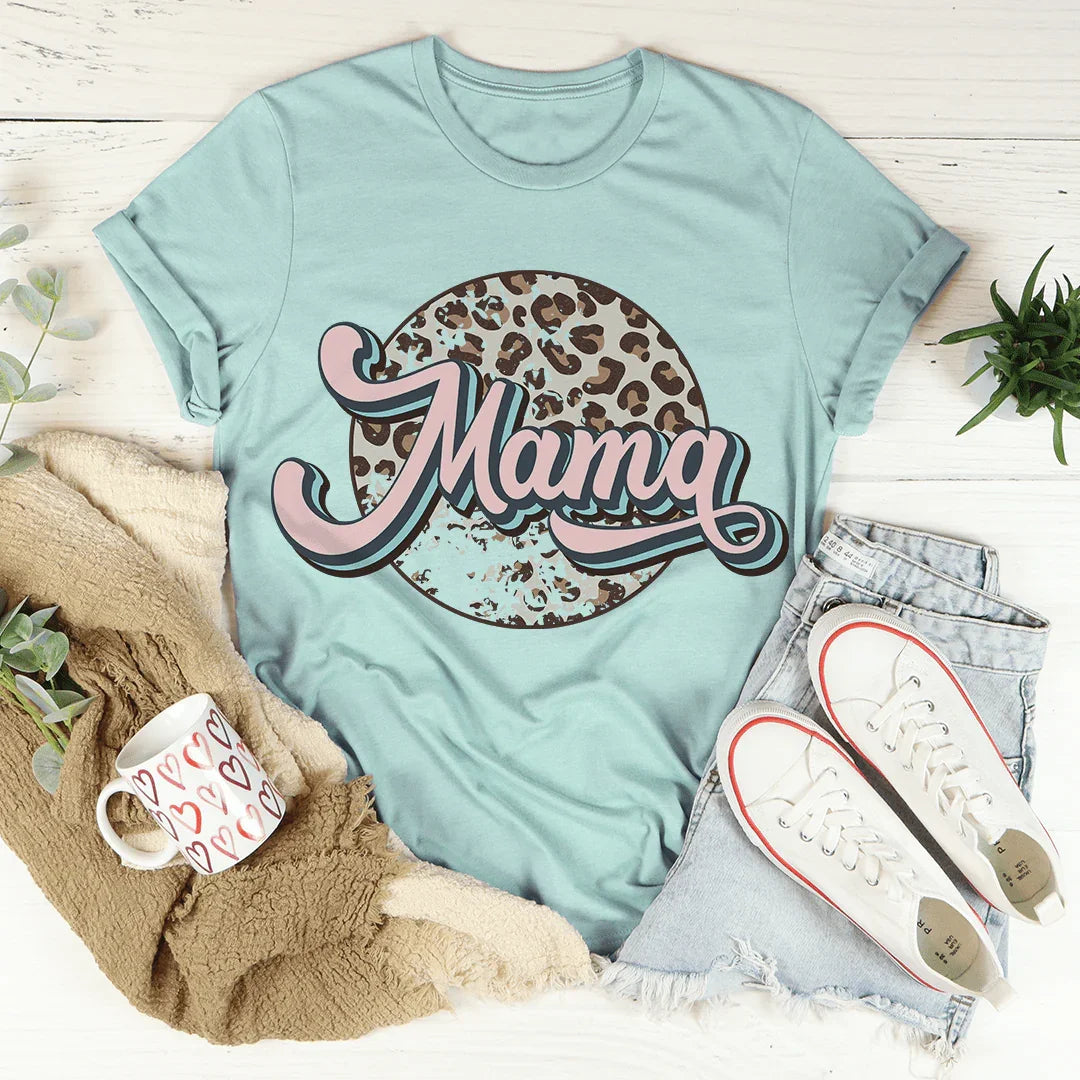 Camiseta retro de leopardo de mamá