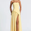 Robe Maxi Maliyah Laque Cerise avec Jupe en Chiffon et Écharpe