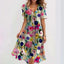 Elegant Chiffon Printed Short Sleeve Dress for Summer