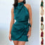 Elegant Halter Neck Dress for Evening Parties