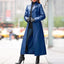 Manteau long en cuir pour femmes - Style européen et américain