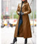 Manteau long en cuir pour femmes - Style européen et américain