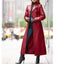 Manteau long en cuir pour femmes - Style européen et américain