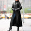 Manteau long en cuir pour femmes - Style européen et américain