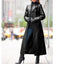 Manteau long en cuir pour femmes - Style européen et américain