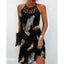 Vestido Halter de Estampado de Moda para Mujeres - Estilo Casual de Verano