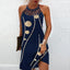 Vestido Halter de Estampado de Moda para Mujeres - Estilo Casual de Verano