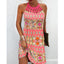 Vestido Halter de Estampado de Moda para Mujeres - Estilo Casual de Verano