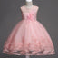 Robe de Demoiselle d'Honneur en Tulle avec Broderie de Perles et Dentelle Mandotos