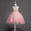 Robe de Demoiselle d'Honneur en Tulle avec Broderie de Perles et Dentelle Mandotos