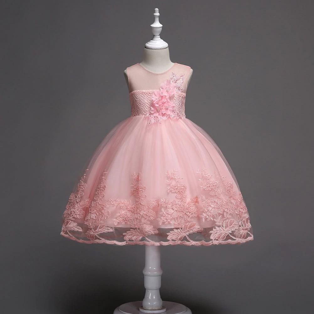 Robe de Demoiselle d'Honneur en Tulle avec Broderie de Perles et Dentelle Mandotos
