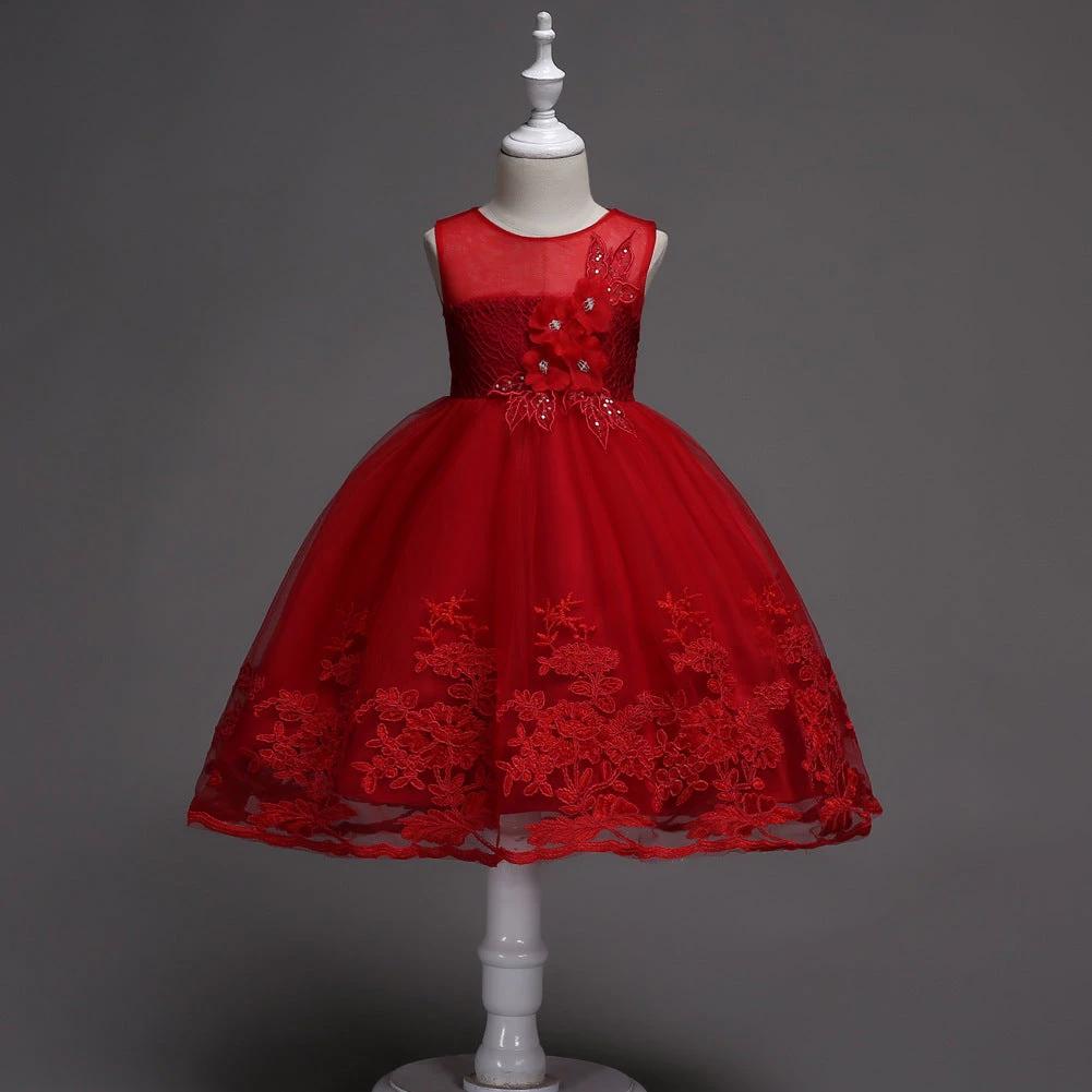 Robe de Demoiselle d'Honneur en Tulle avec Broderie de Perles et Dentelle Mandotos