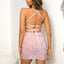 Vestido Corto con Tirantes y Lentejuelas Francés para la Elegancia de Verano