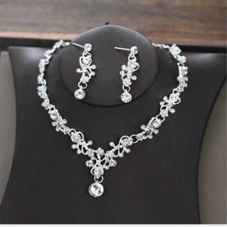 Conjunto de Collar de Novia Elegante para Bodas