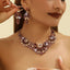 Ensemble de Collier et Boucles d'Oreilles en Cristal Élégant