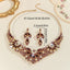 Ensemble de Collier et Boucles d'Oreilles en Cristal Élégant