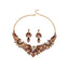 Ensemble de Collier et Boucles d'Oreilles en Cristal Élégant