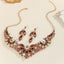 Ensemble de Collier et Boucles d'Oreilles en Cristal Élégant
